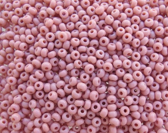 6/0 Opaque Pink Czech Glass Seed Beads 20 Grams (CS33)