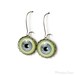 Creepy Zombie Eyeball Earrings, Gothic Antique Brass, Steampunk, Halloween Geekery Glass Eye Jewelry, Evil Eye Earrings, Fun Gifts for Teens