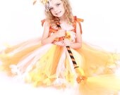 Petti Tutu Dress - Halloween Candy Corn Witch Costume - Yellow Orange White - Simply Sweet - 12 Month to 2 Toddler Girl Il_170x135