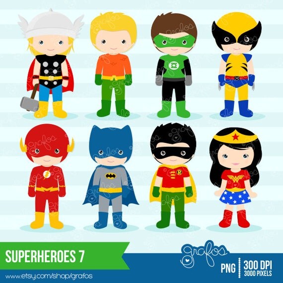 superhero clipart etsy - photo #10