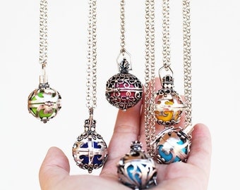 Pregnancy Maternity Angel caller ball necklace Harmony ball Ethnic box Indian silver gold chime Sound wishing pendant