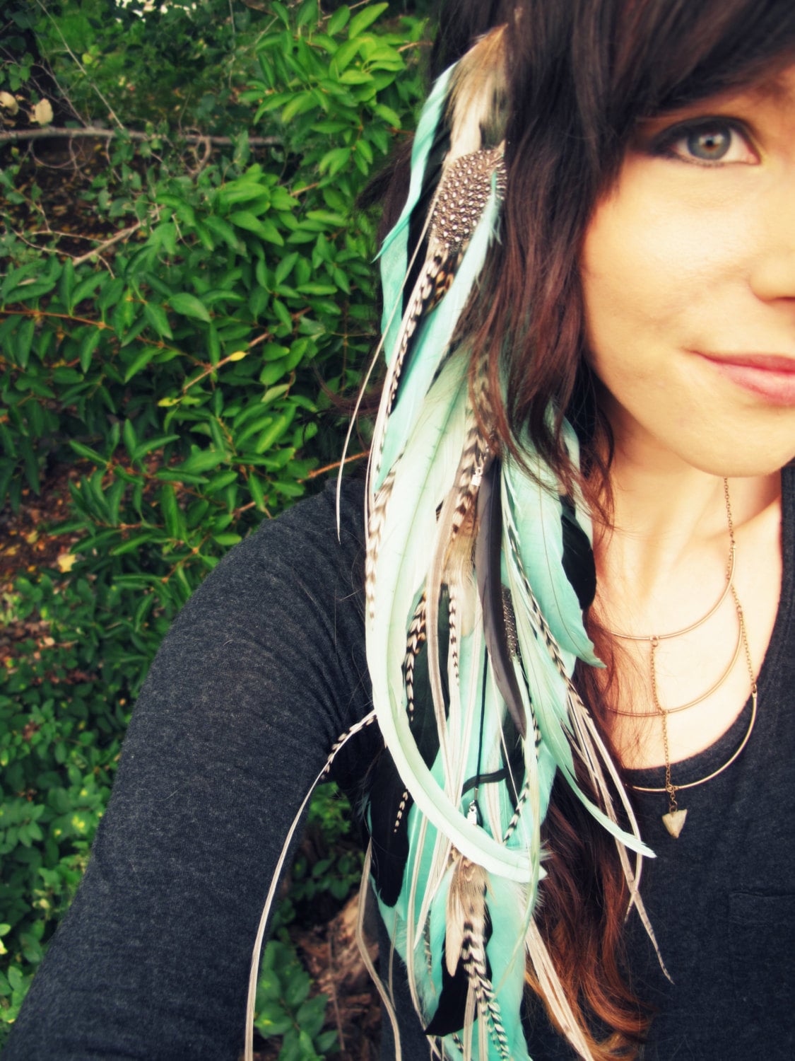 Feather Headpiece / Long Hair Feathers / Feather Extension