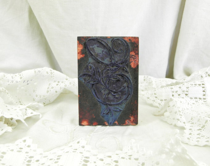 Very Large Antique French Monogram Embroidery Ink Stamp with the Letter G / Vintage French Sewing/ French Decor/ Habadashery/ Craft Supplies