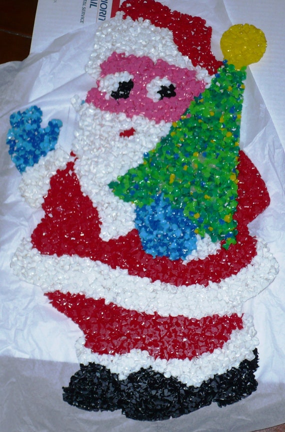Vintage Christmas Santa Claus Decoration Melted by