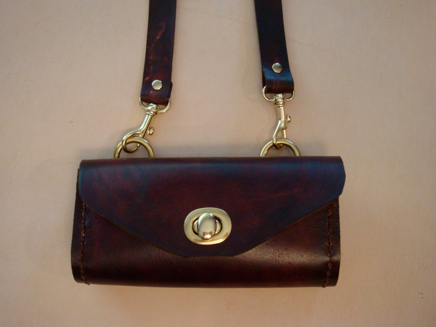 Tara Handmade Brown Leather Crossbody Bag Small Purse