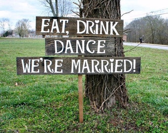 Reception Decor, Yard rustic Sign, Wooden  Wedding Rustic yard Custom signs Sign, Wedding