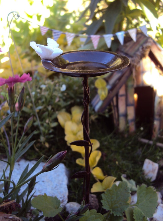 Fairy Garden Bird Bath Miniature Garden by HelloLittleCloud
