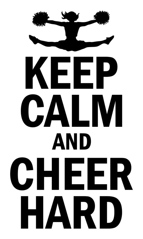 Items similar to Keep Calm And Cheer Vinyl Wall Decal on Etsy
