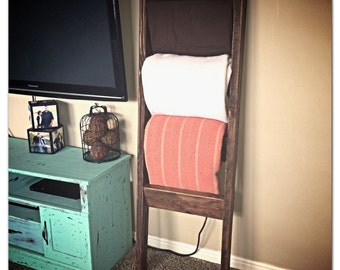 Blanket Ladder - Blanket Towel Holder - Towel Ladder - Wood ladder