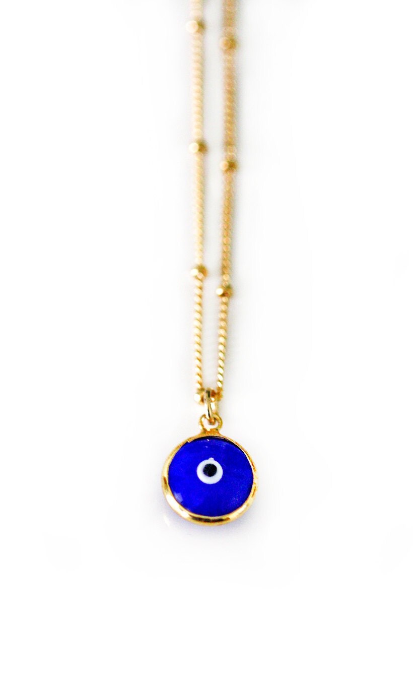 blue evil eye necklace