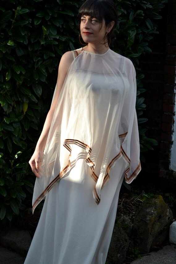 vintage seventies dress and cape colored circa 1970s vintage seventies dress and cape colored circa 1970s