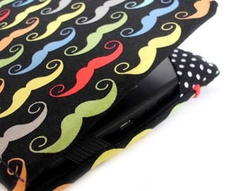 Kindle Paperwhite cover - Roy G Biv's Mustache - colorful kindle touch cover, nook touch cover, nook glow, kindle keyboard, Kobo Touch