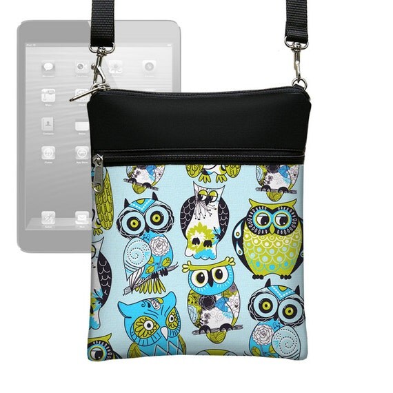 CLEARANCE iPad Mini Case Cute Owl Purse CrossBody Bag Padded