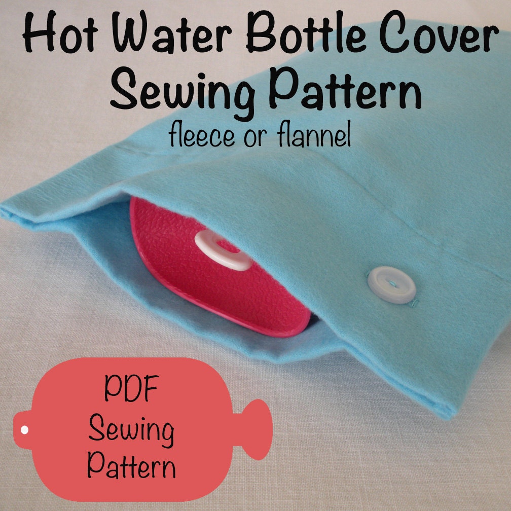 Hot Water Bottle Cover PDF Sewing Pattern for Fleece or