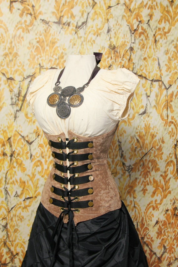 Waist 36 to 38-Ultimate Neutral Steampunk Torian Corset-With