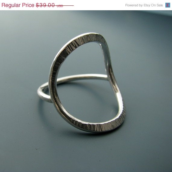 20% OFF Black friday - Forged ring - recycled sterling silver ring