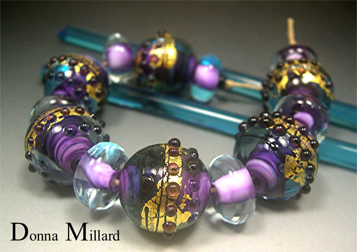 Handmade Lampwork Bead Set Donna Millard Sra Fall By Donnamillard 7796