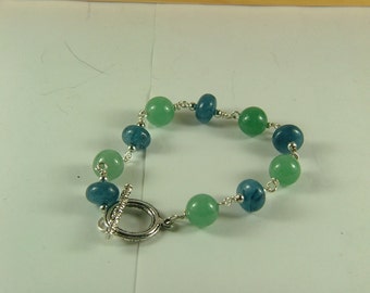 Apatite and Jade Bracelet-B1