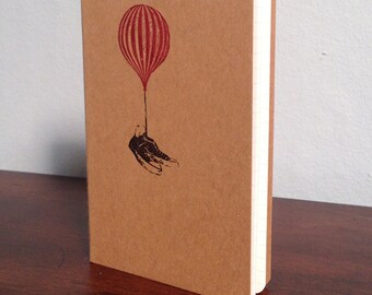 Flying Shoes - Gocco Screen-Printed Lined Notebook