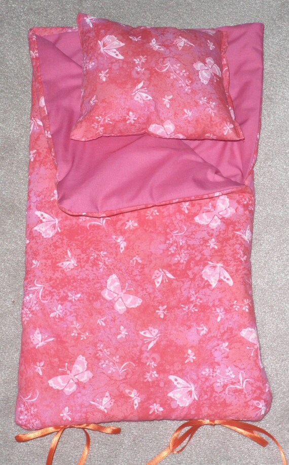 Handmade Sleeping Bag Pink Butterflies by TheUniqueAccessories