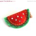 ON SALE 1 No-Slip, Watermelon Felt Hair Clippie
