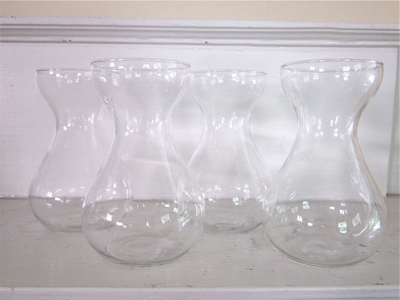 Bulb Forcing Jars Hyacinth Glasses Set of 4 Vases by Fishlegs