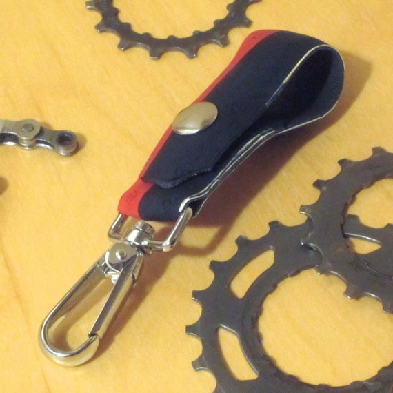 Items similar to Bicycle Tire Keychain Red/Black on Etsy
