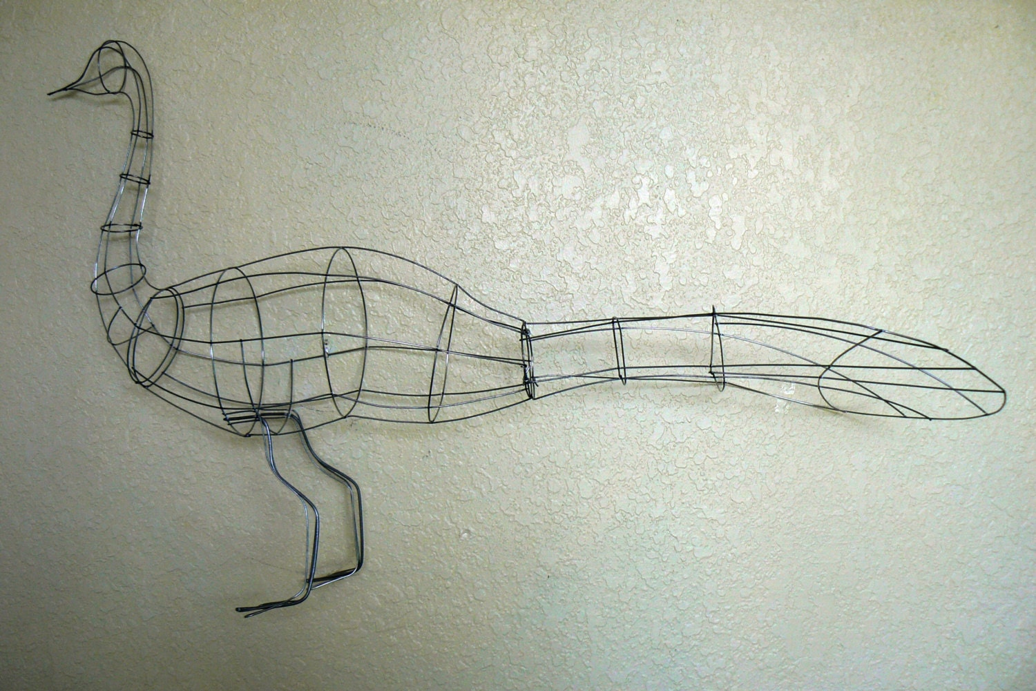 Large Custom Peacock Topiary Wire Frame Design by geckomeister