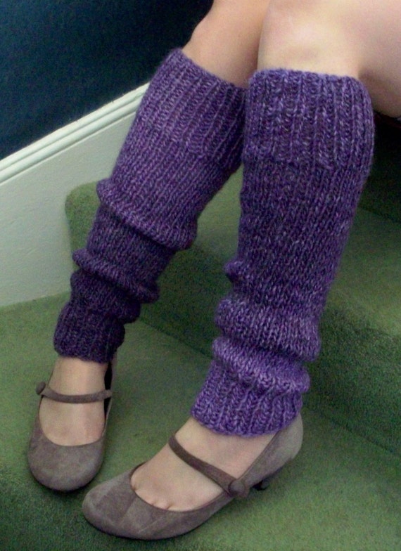 Chunky warm leg warmers wool alpaca mix by SpinningStreak on Etsy