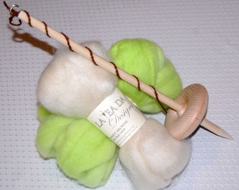 Drop Spindle, Spinning Kit, Bottom Whorl or Top Whorl, How to Spin, Complete Instructions, 2 oz. of wool roving, spin your own yarn