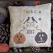Jacks and Crows Primitive Halloween Pillow Keep Cross Stitch e- Pattern