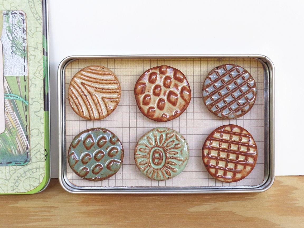 Rustic Clay Fridge Set of 6 Ceramic Set