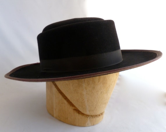 Amish Man's Winter Hat Authentic hat Black by BitsAndPiecesEtc