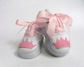 Princess Shoes, Girls Hand Painted Birthday Sneakers, Crown or Tiara for Baby or Toddlers Princess Shoes, Girls Hand Painted Birthday Sneakers, Crown or Tiara for Baby or Toddlers