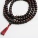Bodhiseed Mala Prayer Bead Necklace with Rudraksha Markers - Buddhist Rosary Necklace
