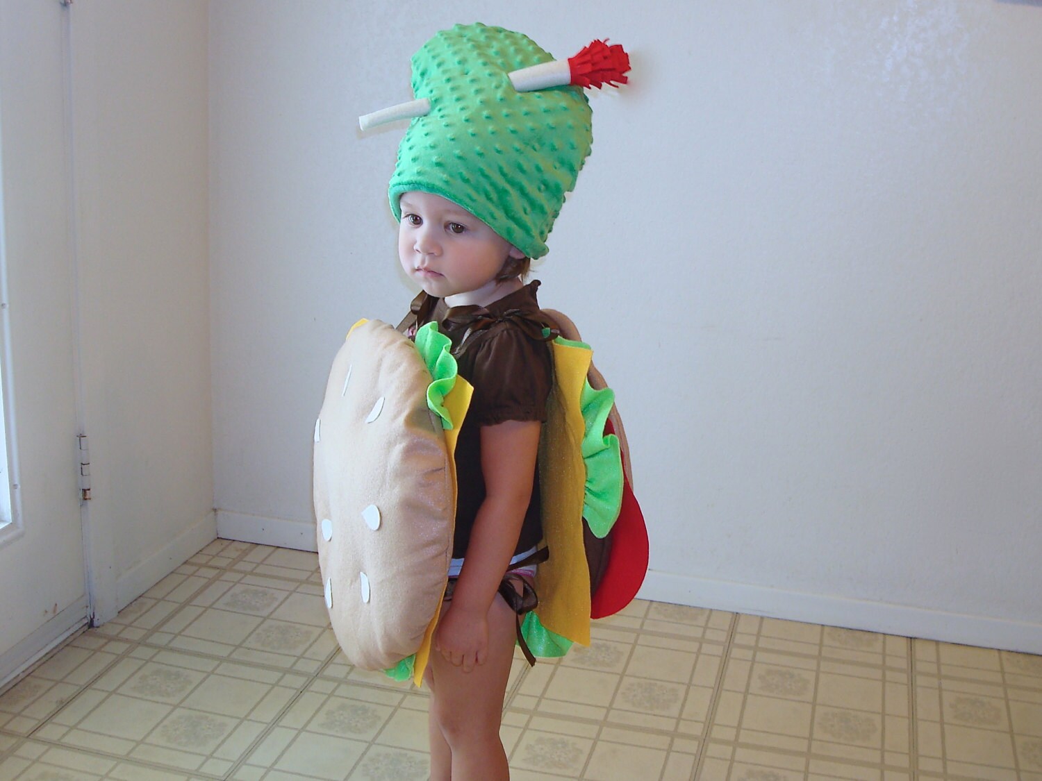 Kids Costume Cheeseburger Hamburger Halloween Costume Purim