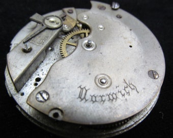 Gorgeous Vintage Antique Watch Pocket Watch Movement Steampunk Altered Art Assemblage Industrial SD 65