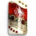 Fire Red Stardust Kalera Focal Bead - Handmade Glass Lampwork Bead - Silver Dichroic 11831103