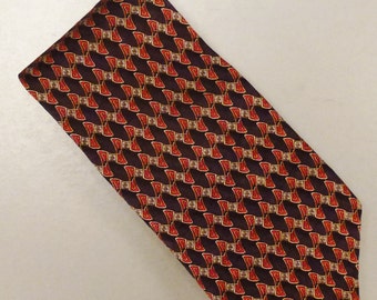 Designer Umberto BOSS Italy Neck TIE Silk twill handmade 1980s Dead Stock 60 x 3 3/4 in