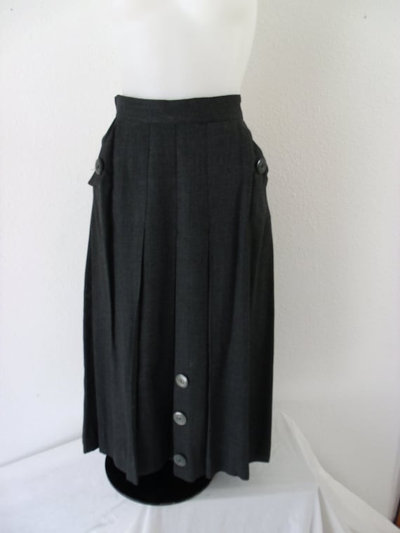 1940s skirt 40s wool skirt gray grey by ResurrectingVintage