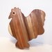 Rooster Cutting Board Handcrafted from Mixed Hardwoods