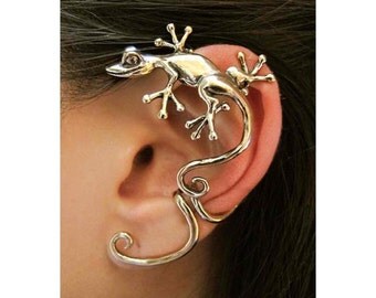 Boucles D'oreilles Gecko/lézard En Bois De Bali - Neuf Avec étiquettes - Artisanat Indonésien