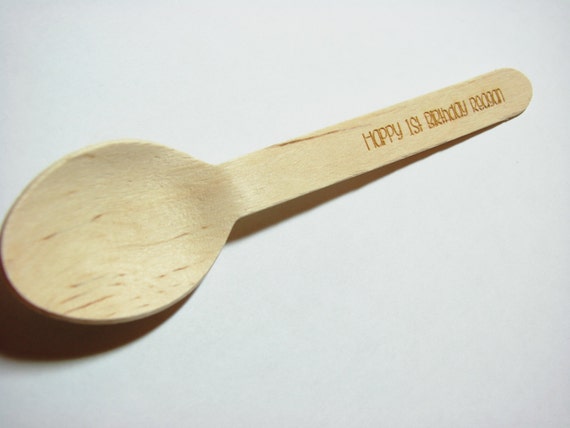Personalized Wooden Party Spoons