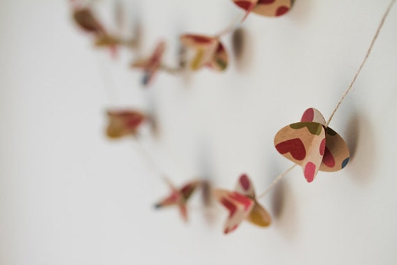 Full of Hearts  // 10 foot paper garland  // colourful party decoration // backdrop