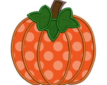 Applique Pumpkin II Fall Autumn Halloween Embroidery Designs 4X4 and 5X7 Included - Instant Download Sale