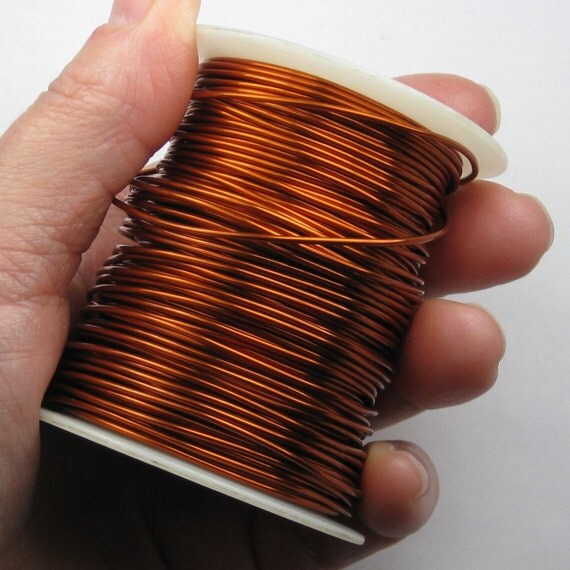 18 gauge Amber Enamel Copper Wire 10 Feet Dead Soft, Made Without Lead