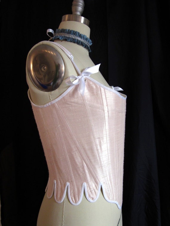 18th Century Stays Historical Corset Costume Piece in Blush