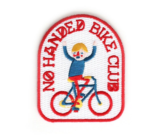 No Handed Bike Club Iron On Patch
