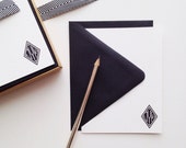 Black Diamond Monogram Flat Card Set