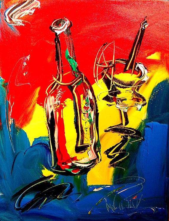 WINE ART Large Modern Abstract Gallery Artist Contemporary